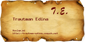 Trautman Edina névjegykártya