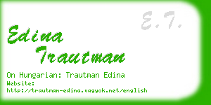 edina trautman business card